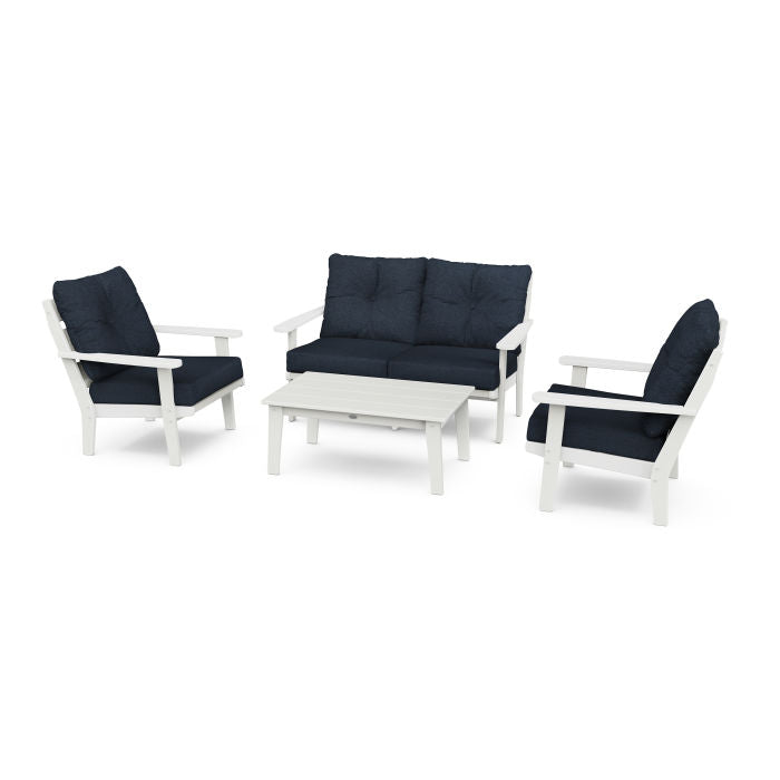 Lakeside 4-Piece Deep Seating Set in Vintage Finish