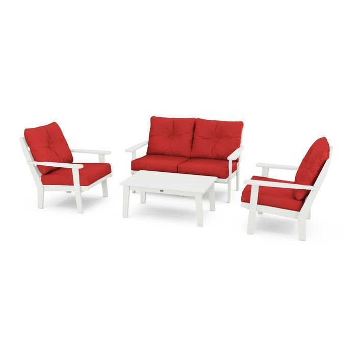 Lakeside 4-Piece Deep Seating Set in Vintage Finish