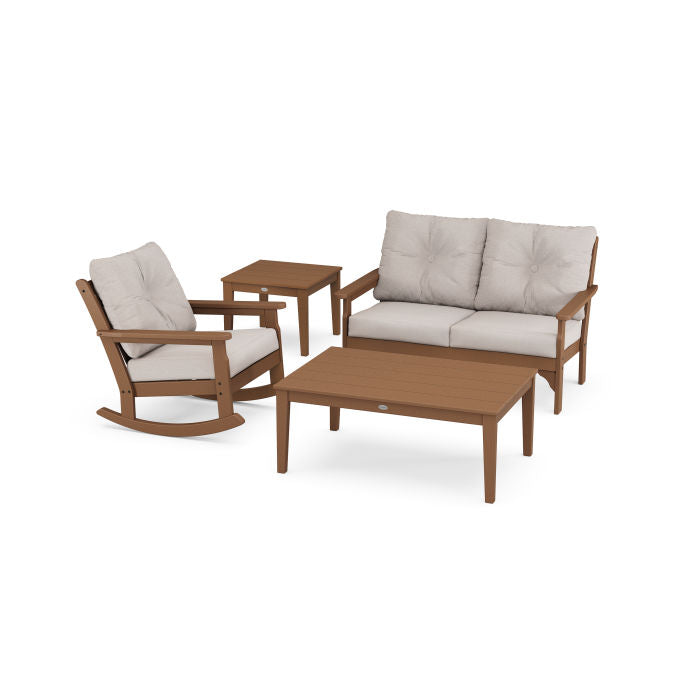 Vineyard 4-Piece Deep Seating Rocking Chair Set