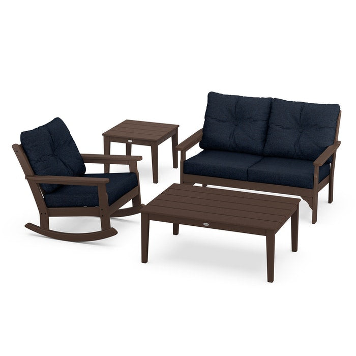 Vineyard 4-Piece Deep Seating Rocking Chair Set