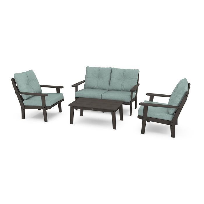 Lakeside 4-Piece Deep Seating Set in Vintage Finish