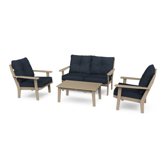 Lakeside 4-Piece Deep Seating Set in Vintage Finish