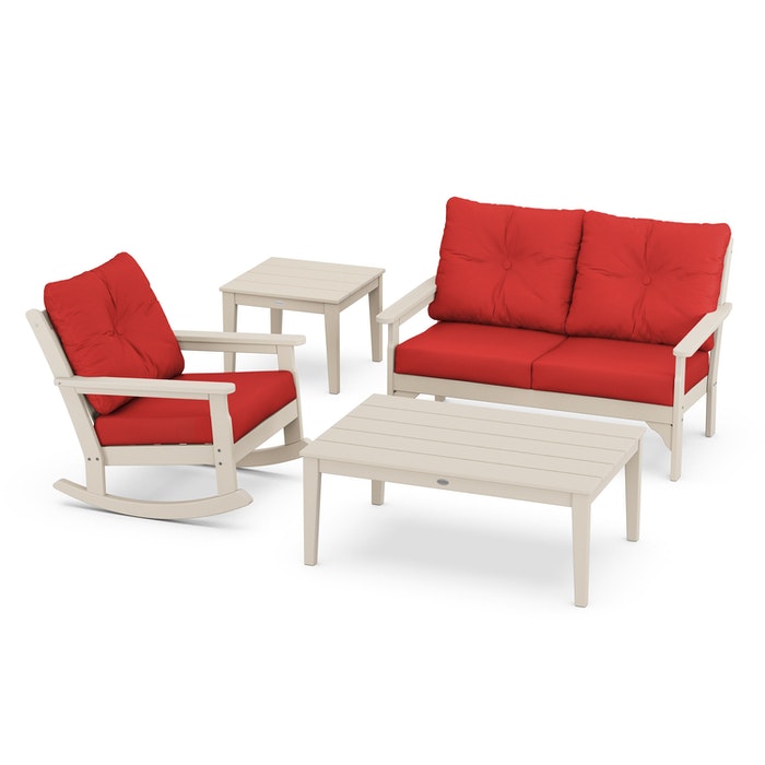 Vineyard 4-Piece Deep Seating Rocking Chair Set