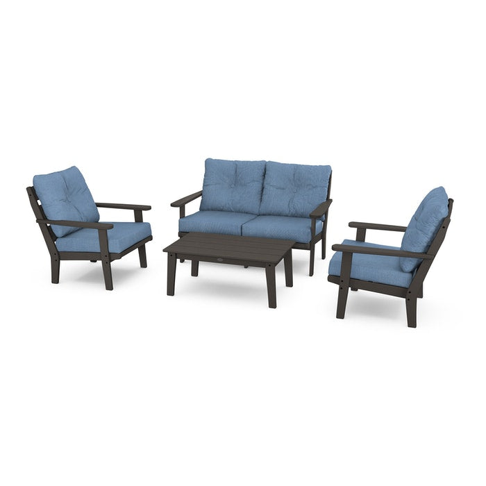Lakeside 4-Piece Deep Seating Set in Vintage Finish
