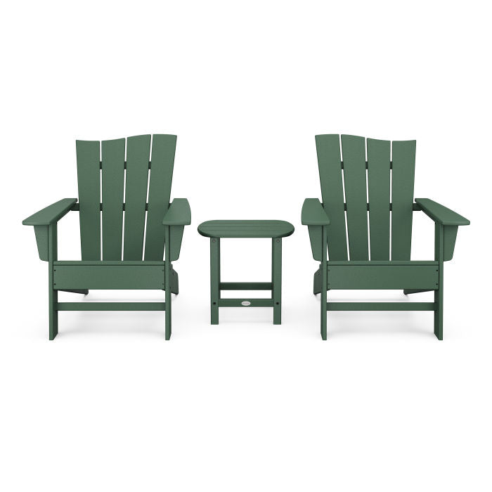 Wave 3-Piece Adirondack Chair Set