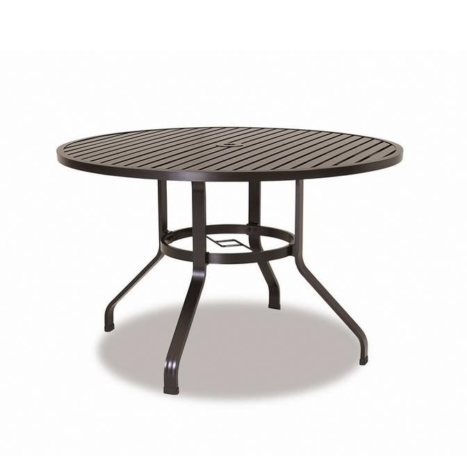 48 inch round patio table with umbrella hole Sunset West La Outdoor Jolla 48" Round Dining Table