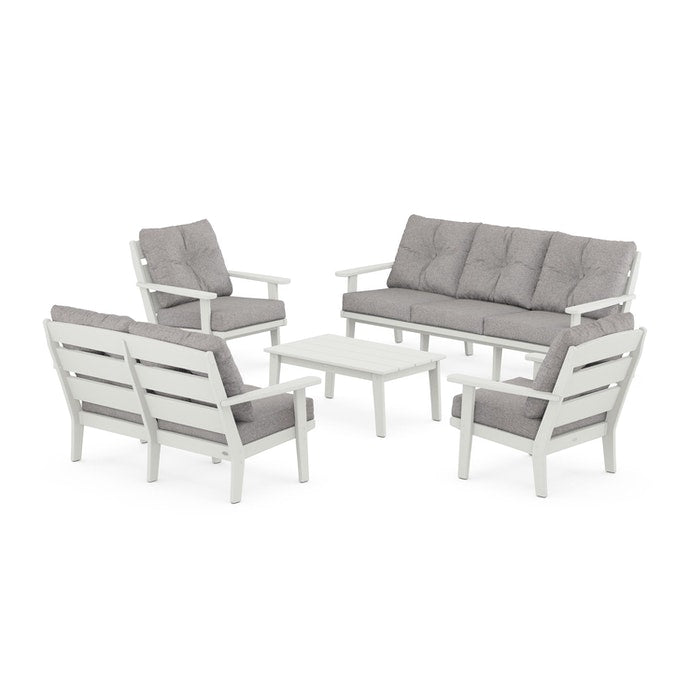 Lakeside 5-Piece Lounge Sofa Set in Vintage Finish