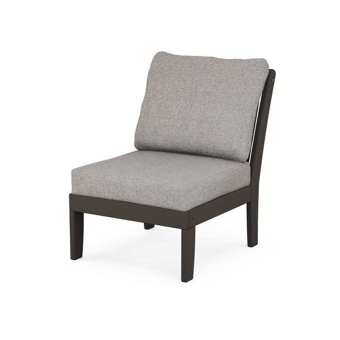 Braxton Modular Armless Chair in Vintage Finish