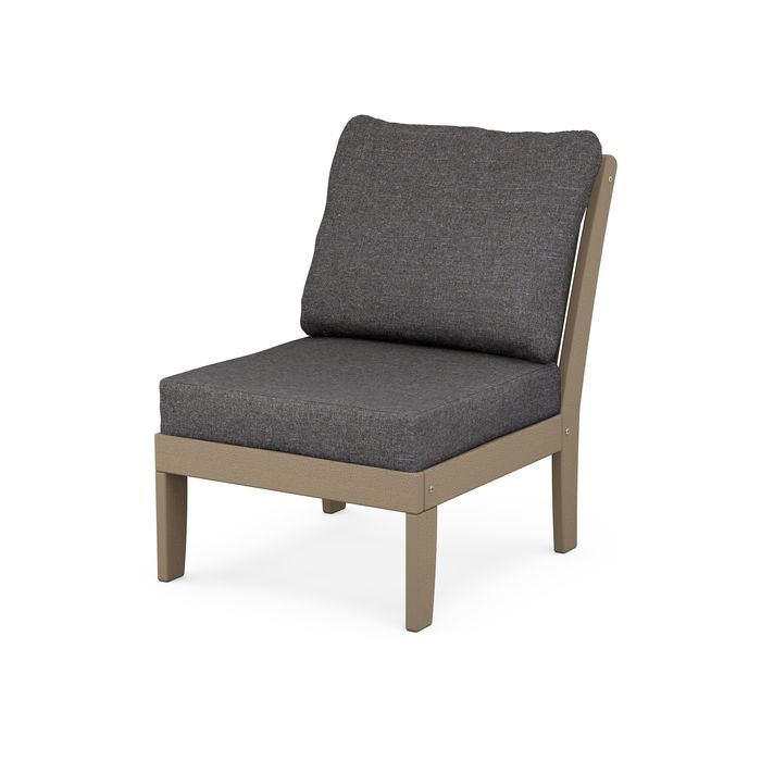 Braxton Modular Armless Chair in Vintage Finish