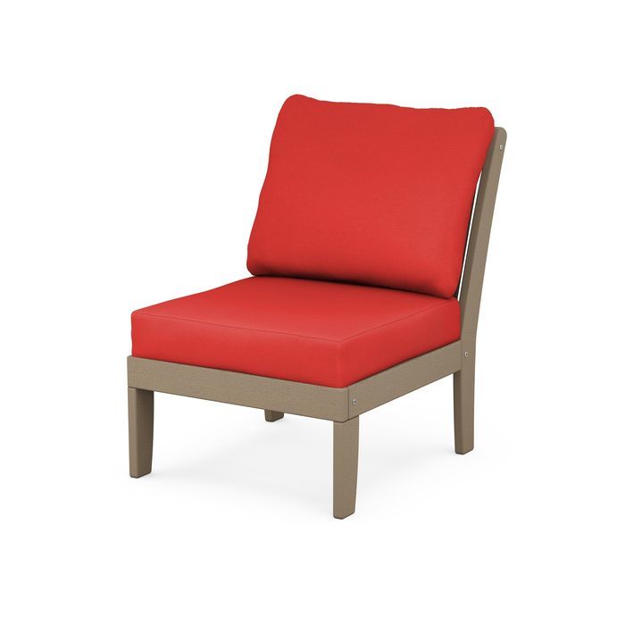 Braxton Modular Armless Chair in Vintage Finish