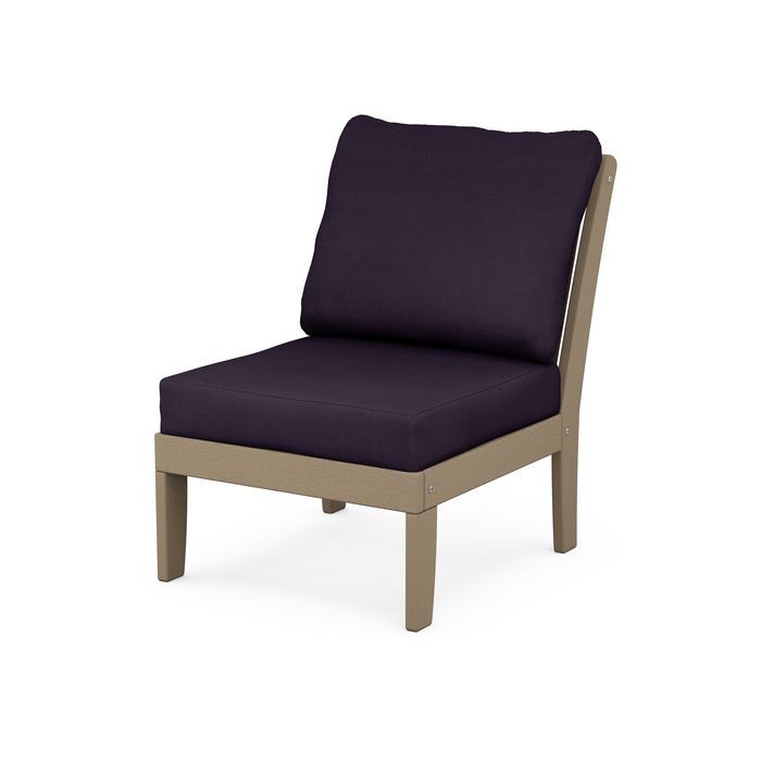 Braxton Modular Armless Chair in Vintage Finish