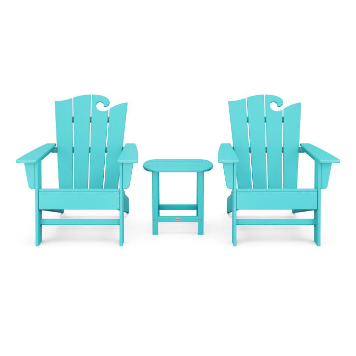Wave 3-Piece Adirondack Set with The Ocean Chair