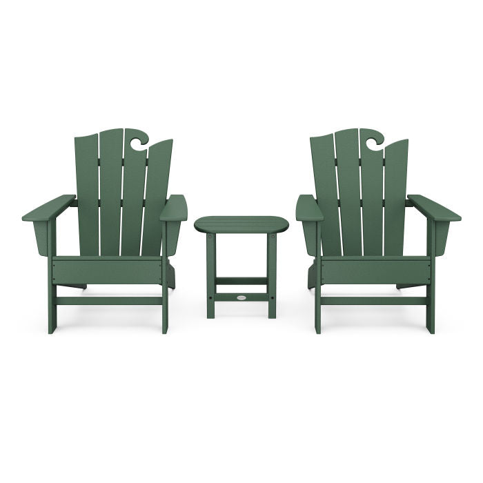 Wave 3-Piece Adirondack Set with The Ocean Chair