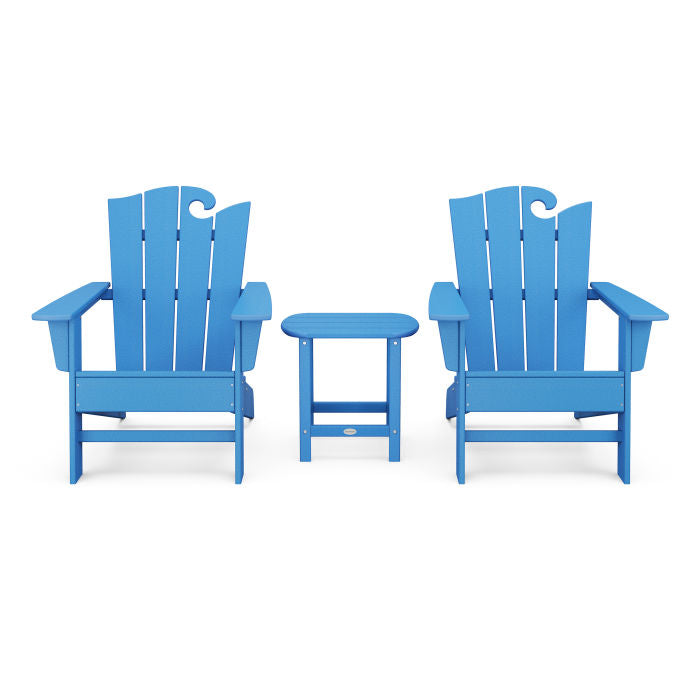 Wave 3-Piece Adirondack Set with The Ocean Chair