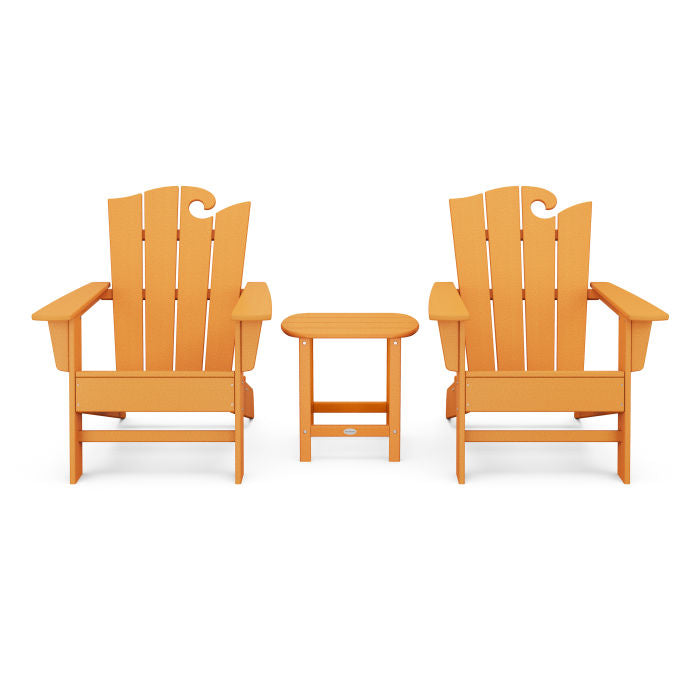Wave 3-Piece Adirondack Set with The Ocean Chair