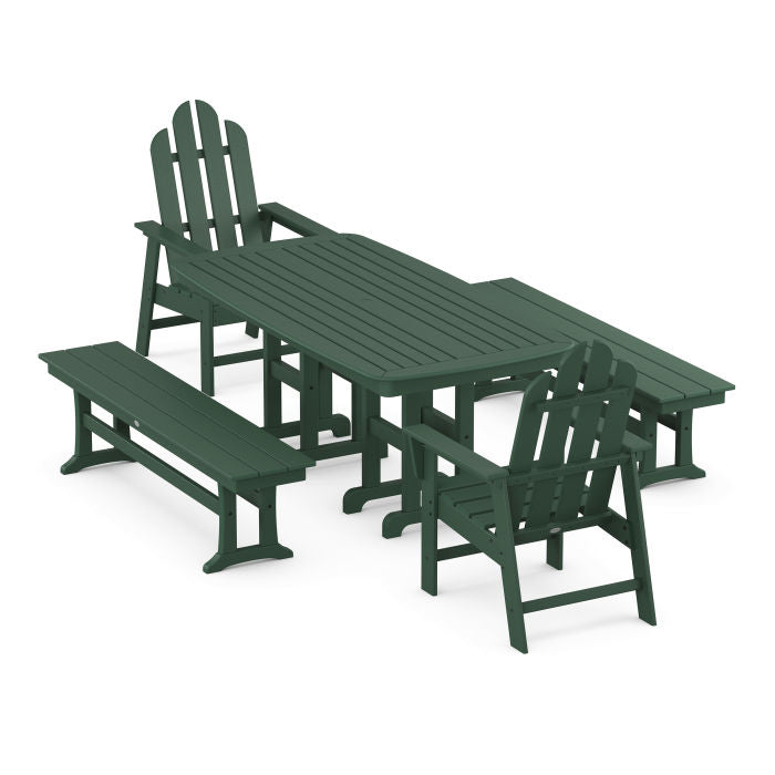Long Island 5-Piece Dining Set with Benches