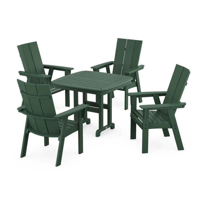 Modern Curveback Adirondack 5-Piece Dining Set