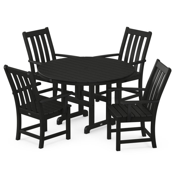 Vineyard 5-Piece Round Farmhouse Dining Set