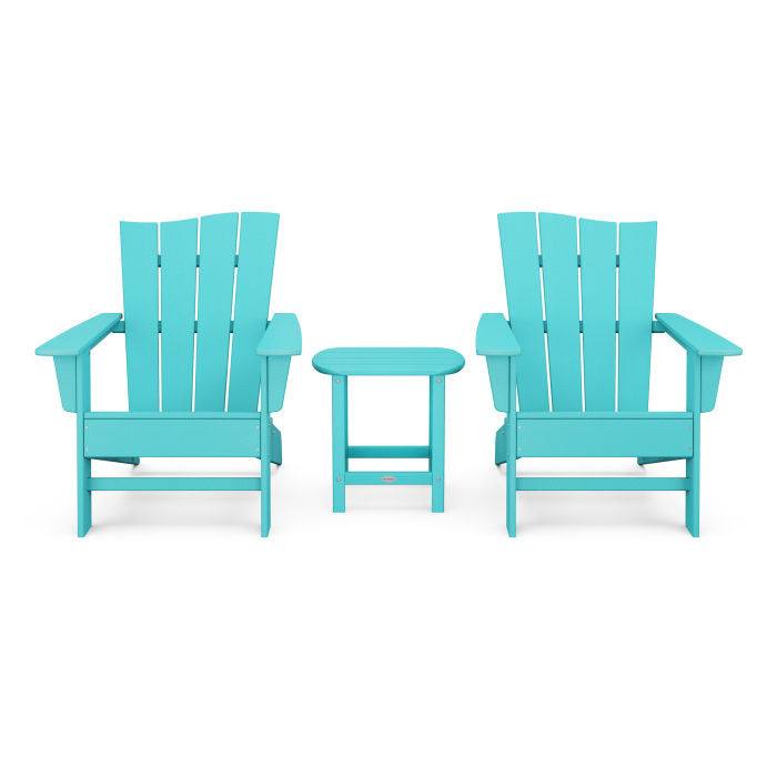 Wave 3-Piece Adirondack Chair Set
