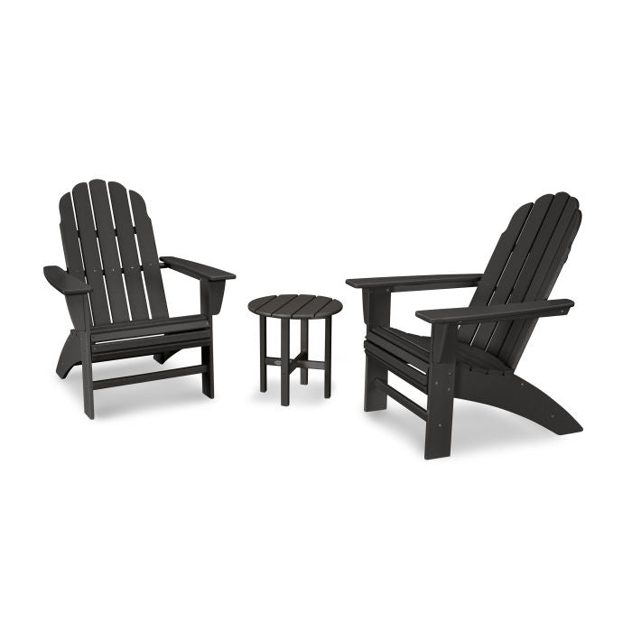 Vineyard 3-Piece Curveback Adirondack Set