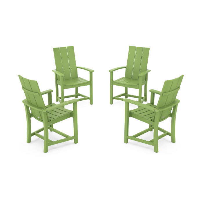 Modern 4-Piece Upright Adirondack Conversation Set