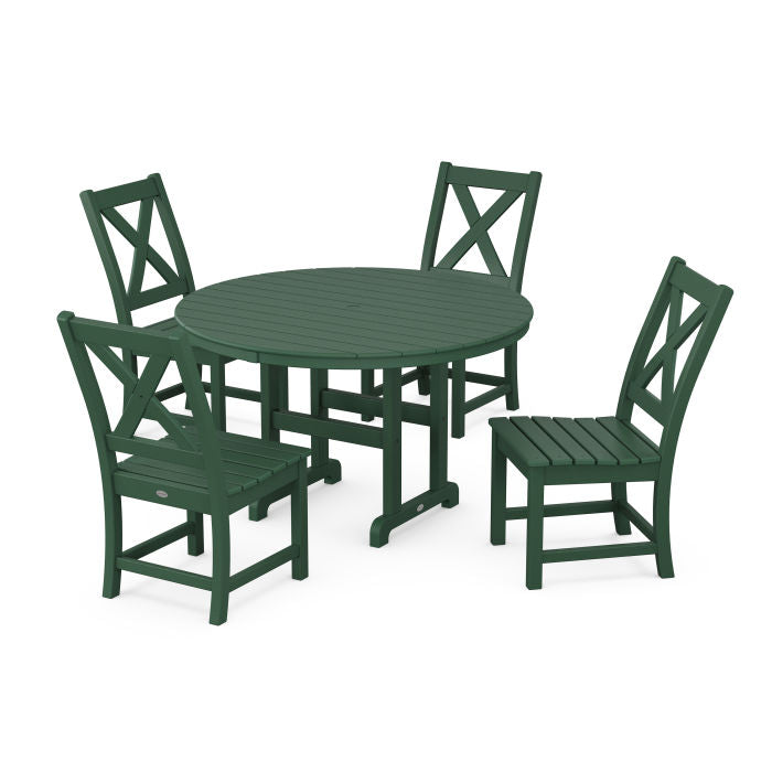 Braxton Side Chair 5-Piece Round Dining Set