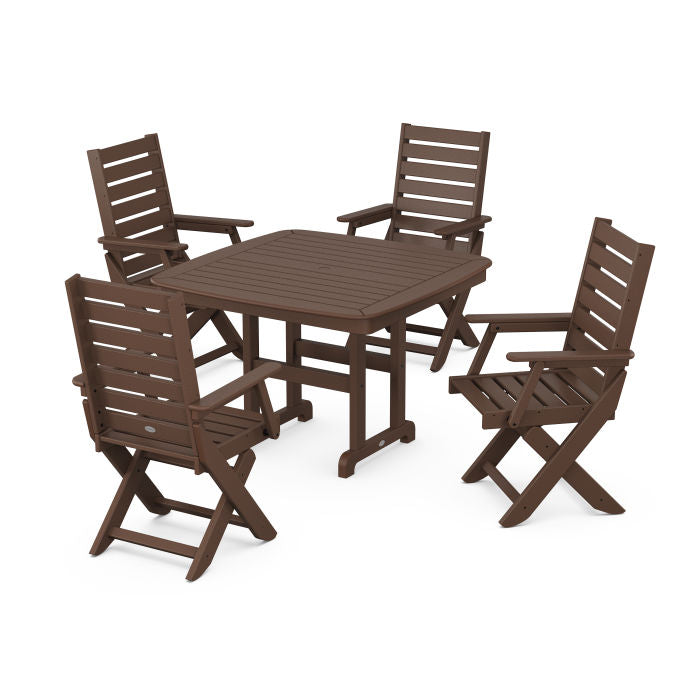 Captain 5-Piece Dining Set with Trestle Legs