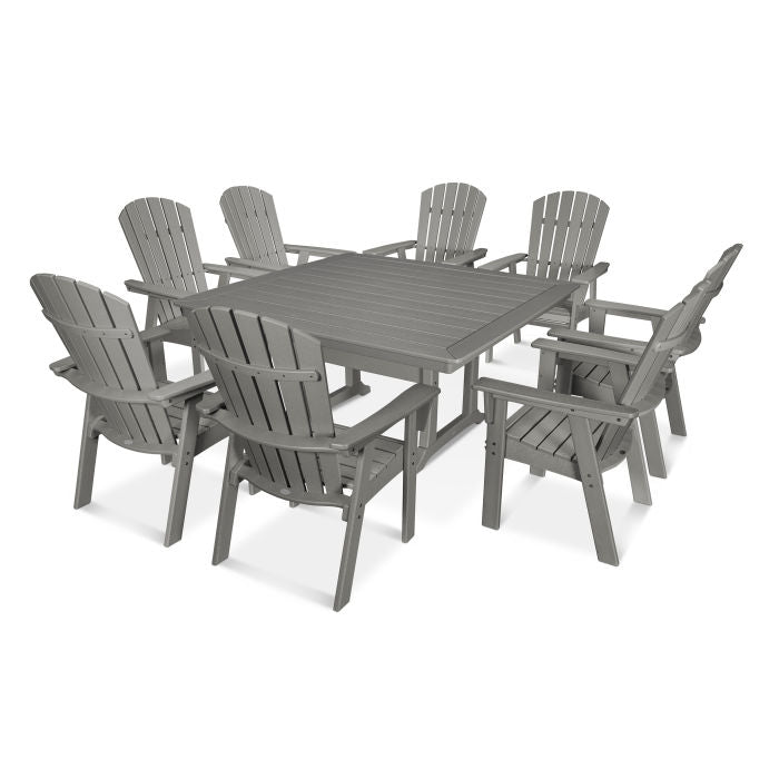 Nautical Adirondack 9-Piece Trestle Dining Set