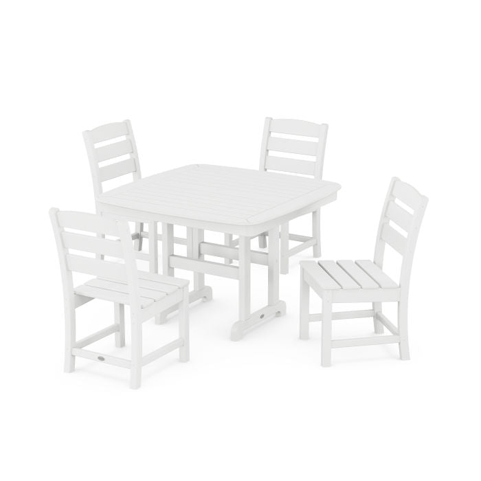 Lakeside Side Chair 5-Piece Dining Set with Trestle Legs