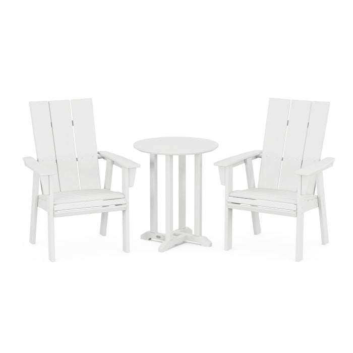 Modern Adirondack 3-Piece Round Dining Set