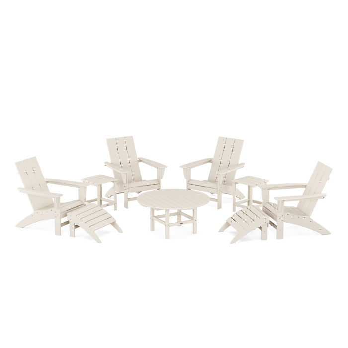 Modern Adirondack Chair 9-Piece Conversation Set