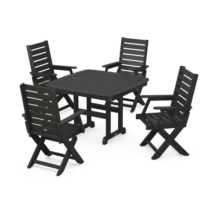 Captain 5-Piece Dining Set with Trestle Legs