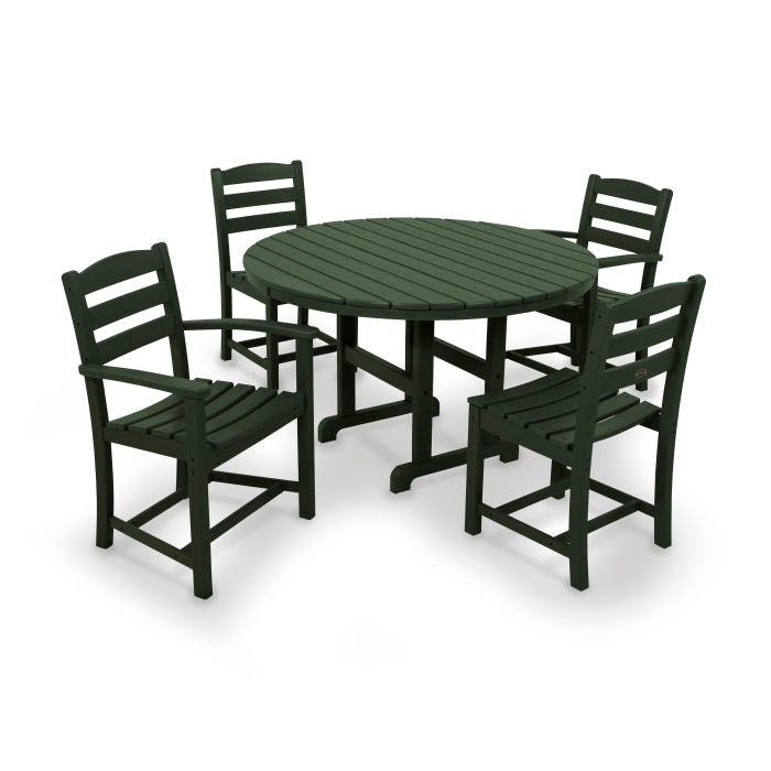 La Casa Café 5-Piece Round Farmhouse Dining Set