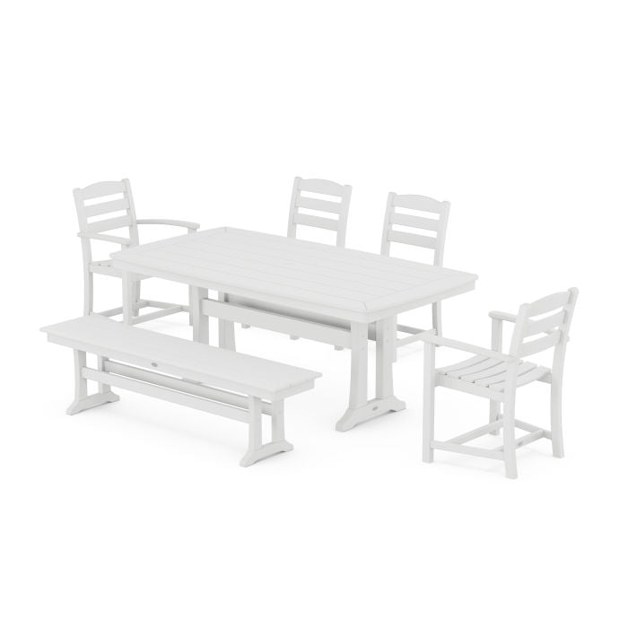 La Casa Cafe 6-Piece Dining Set with Trestle Legs