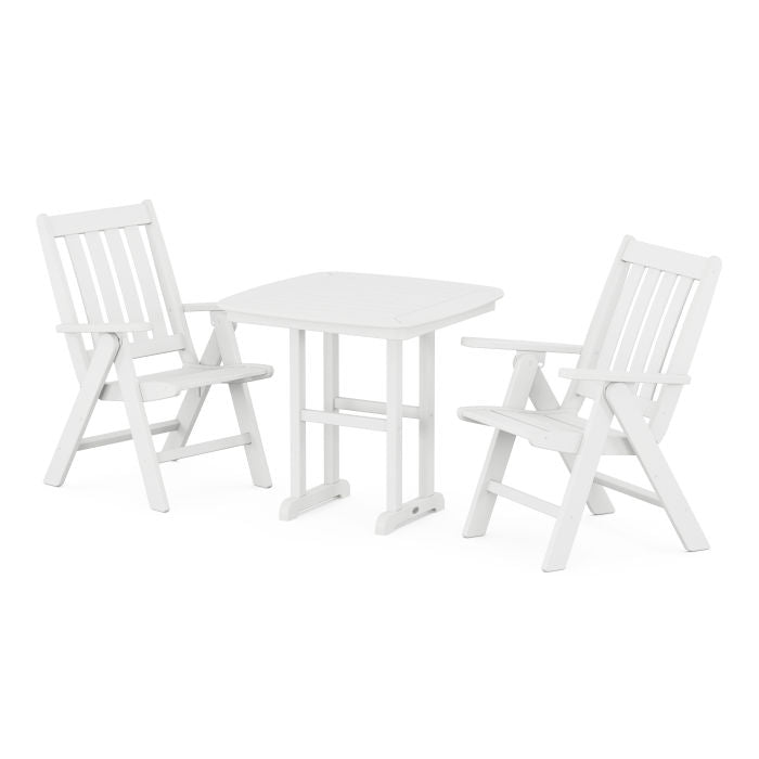 Vineyard Folding Chair 3-Piece Dining Set