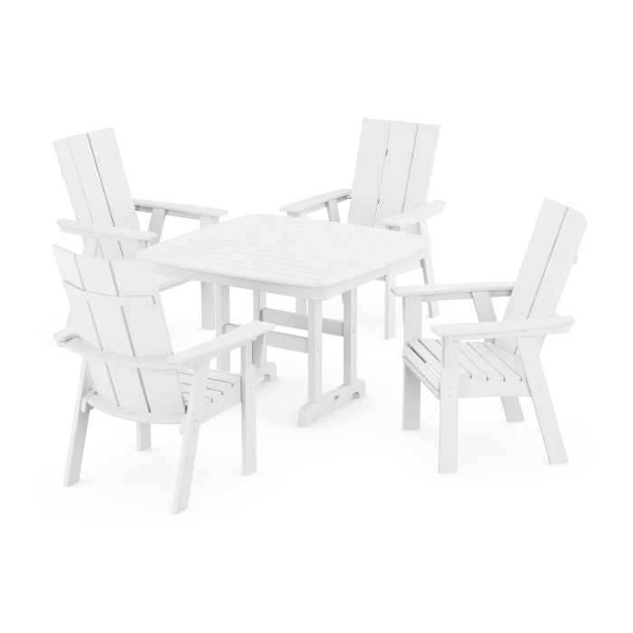 Modern Curveback Adirondack 5-Piece Dining Set
