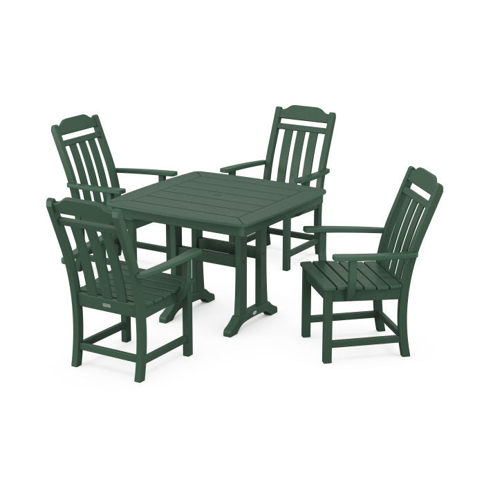 Country Living 5-Piece Dining Set with Trestle Legs