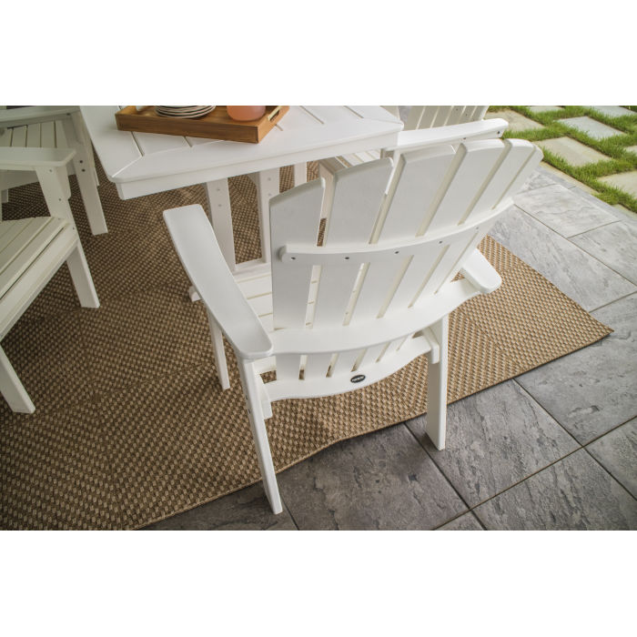 Nautical Curveback Adirondack 7-Piece Dining Set with Trestle Legs