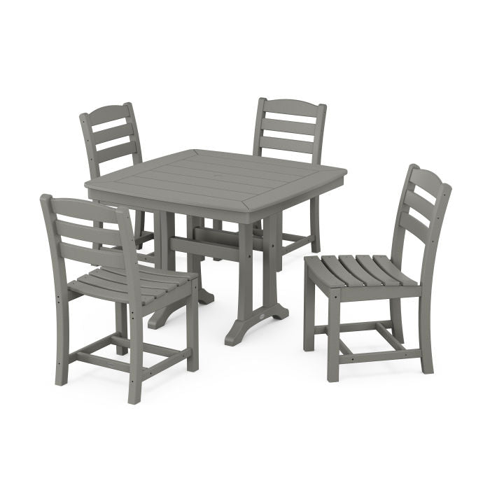 La Casa Café Side Chair 5-Piece Dining Set with Trestle Legs