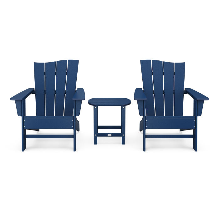 Wave 3-Piece Adirondack Chair Set
