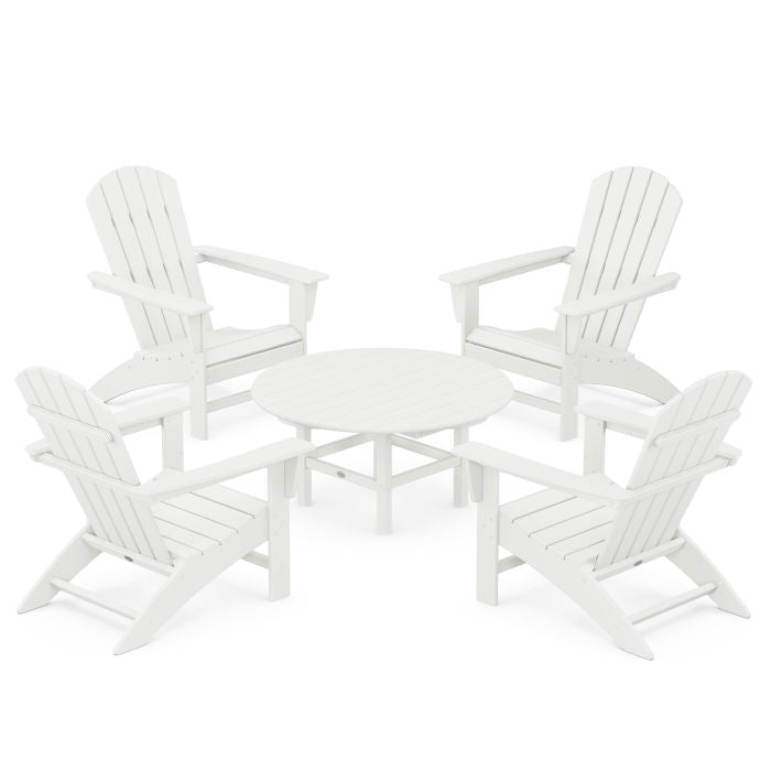 Nautical 5-Piece Adirondack Chair Conversation Set in Vintage Finish