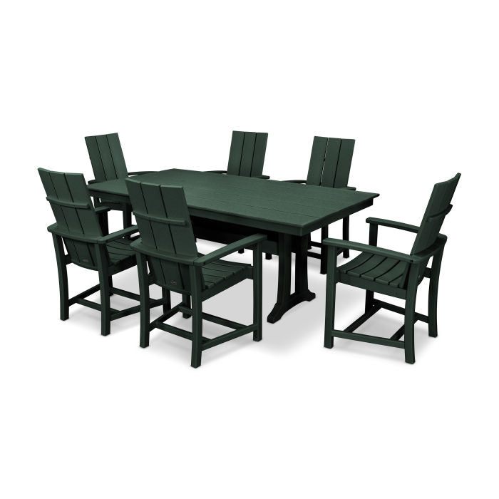 Modern Adirondack 7-Piece Farmhouse Dining Set with Trestle Legs