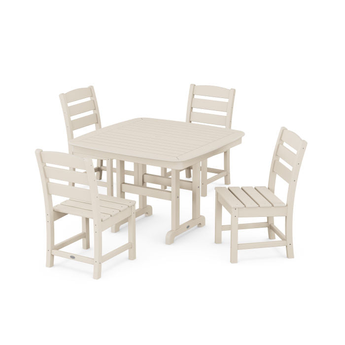 Lakeside Side Chair 5-Piece Dining Set with Trestle Legs