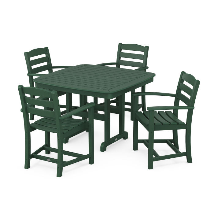 La Casa Café 5-Piece Dining Set with Trestle Legs