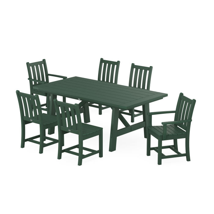 Traditional Garden 7-Piece Rustic Farmhouse Dining Set