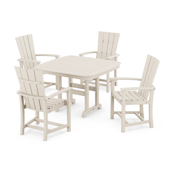Quattro 5-Piece Dining Set with Trestle Legs