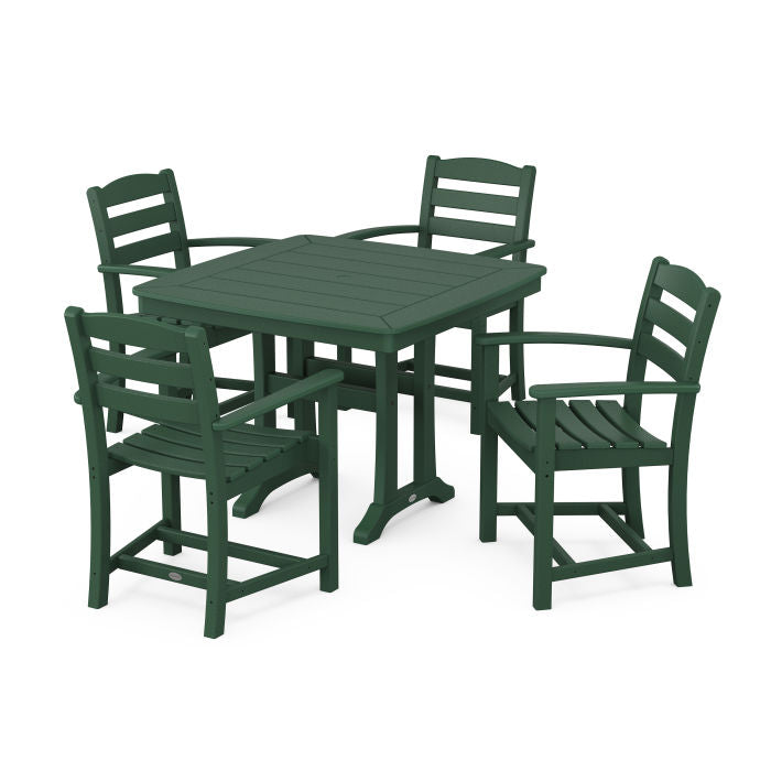 La Casa Café 5-Piece Dining Set with Trestle Legs