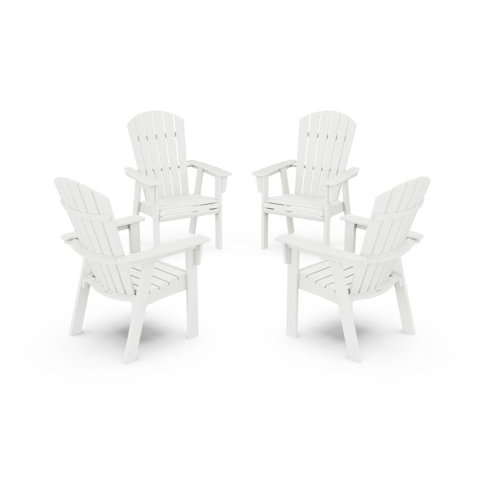 Nautical 4-Piece Curveback Upright Adirondack Conversation Set in Vintage Finish