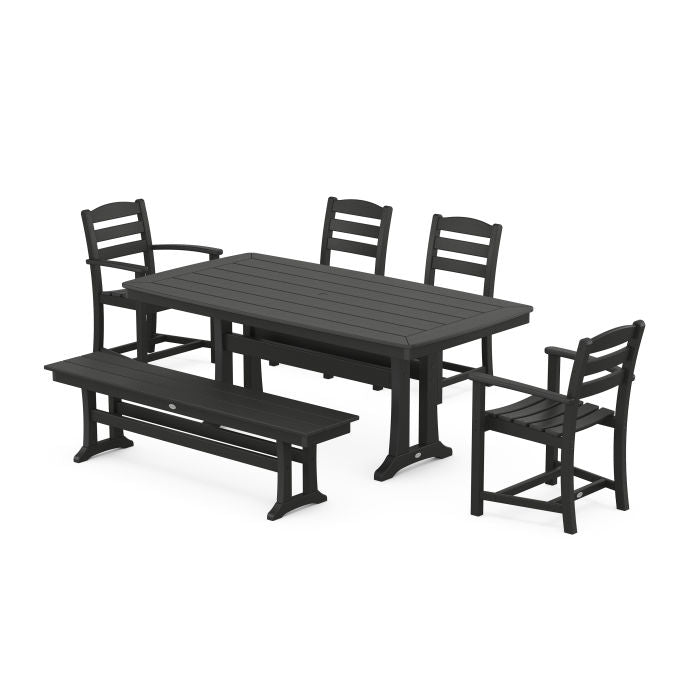La Casa Cafe 6-Piece Dining Set with Trestle Legs