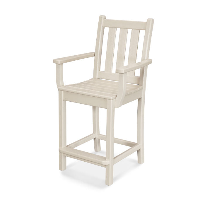 Traditional Garden Counter Arm Chair